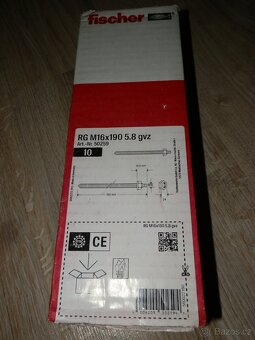 Kotevní šrouby s vnitřním závitem Fischer RG M 16x190 - 10ks - 2