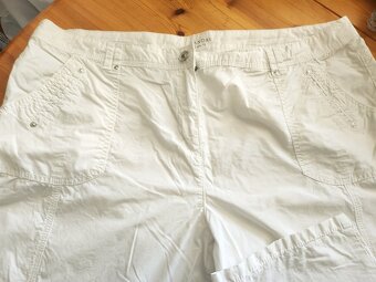 Lehounké plátěné kalhoty - bílé - 2