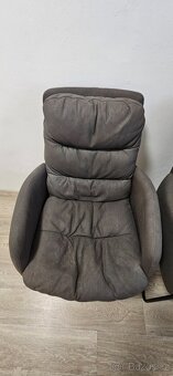 Čalouněná křesla – 2 ks, tmavě šedá - 2