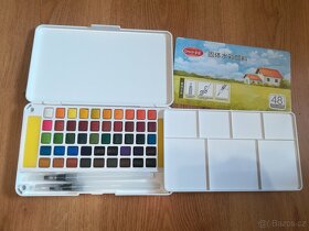 Cestovní akvarelové barvy - 48 barev - 2
