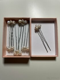 Svatební vlásenky z pravých říčních perel - 2