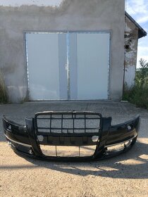 predni naraznik audi a6 c6 4f0 chrom cerny mlhy - 2