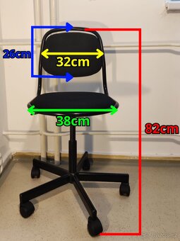 2x dětské otočné, polohovací židle ke psacímu stolu - 2