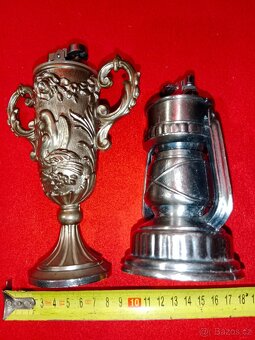Zapalovače pohár, kočár, půllitry, lampa, lev atd. - 2