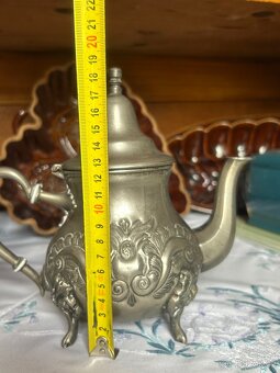 Vintage marocká postříbřená konvice na čaj - 2