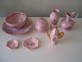 Růžový porcelán, vše jak nové, čínský porcelán, samovar - 2