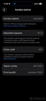 Prodám iPhone 16 pro Bílá 256 gb - 2
