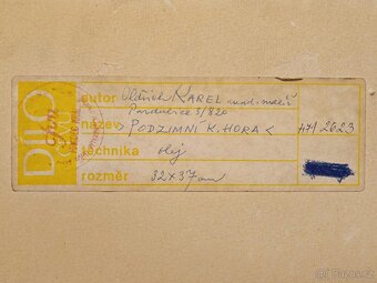 Obraz - Oldřich Karel, Kunětická Hora, olej 32x37 - 2
