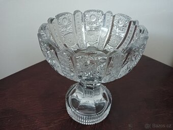 Broušená mísa na stopce - 2