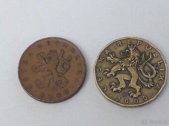 Mince 10 a 20 Kč z oběhu, r. 2000 " MILÉNIUM" - 2