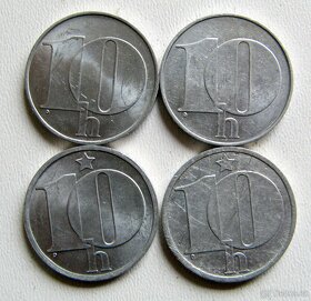 4 x 10 haléř 1980, 1986, 1991, 1992 - 2
