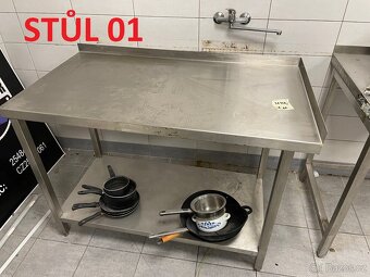 Nerezové stoly do kuchyně, výprodej z restaurace - 2