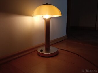 Retro funkcionalistická lampa chrom a sklo - 2