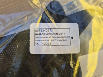 sluneční clony Audi A3 limousine od 2013 8V5064160 - 2