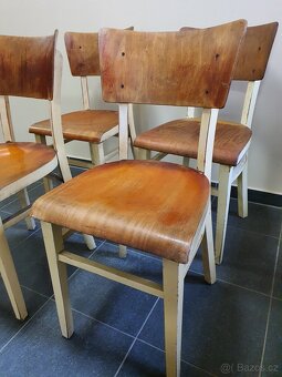 retro poválečné ČSSR židle 4ks socialismus 1950 - 1960 - 2