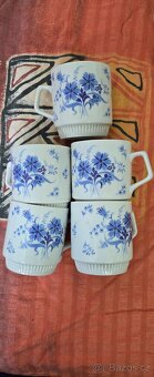 Retro hrneky chrpy 5 kusů - 2