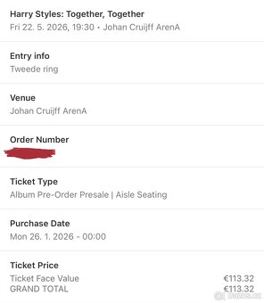 Harry Styles Koncert - Amsterdam, 22.5.2026 - 2