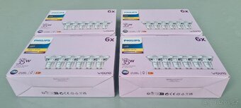 587 - 4 sady á 6x LED halogen PHILIPS GU10 - SLEVA 40% - 2