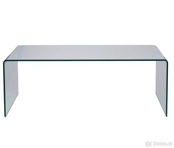 KONFERENČNÍ STOLEK, čiré, sklo, 110/60/40 cm - 2