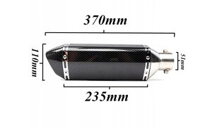 TLUMIČ NA MOTORKU CARBON UNIVERZÁLNÍ VÝFUK KRÁTKÝ DB KILLER - 2