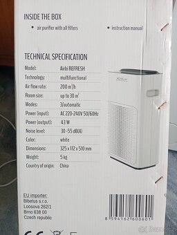 Čistička vzduchu Airbi REFRESH s ionizátorem a 4x filtrací - 2