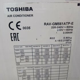 Klimatizace Toshiba 8kw rok 2019 - 2