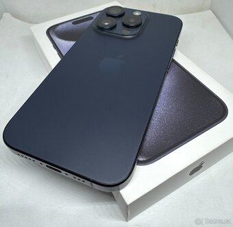 iPhone 15 PRO 128GB Blue titan, komplet balení,záruka - 2