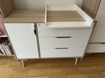 Dětská komoda s přebalovacím pultem + skříň LITTLESKY Sofie - 2