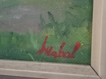 Ručně malovaný obraz - klasická česká krajina, olej akryl - 2