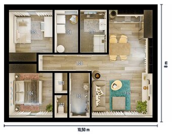 Prodej stavebního pozemku-242 m2 v obci Bučovice/Vícemilice - 2