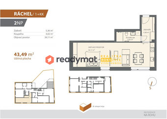 Prodej novostavby bytu Ráchel 1+kk, 43 m2, Hodonín - 2