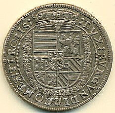 1 tolar ražba pro Tyroly, arcivévoda Ferdinand (1564-1595) - 2
