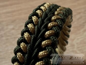 PARACORD náramek (18 cm) bronze - oliv - 2
