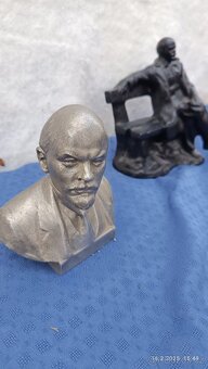 Bysta hliníková-Lenin, hlava,retro - 2