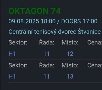 Oktagon 74 Stvanice - 2