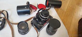 Fotoaparát Praktica v setu (3 objektivy, obal, kryty), - 2