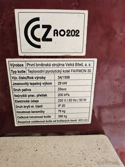 FAIRMON F30 29KW dřevoplyn - 2