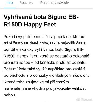 Vyhřívaná bota/ ohřívač nohou - 2
