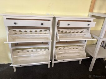 2x hezké bílé botníky IKEA HEMNES - 2