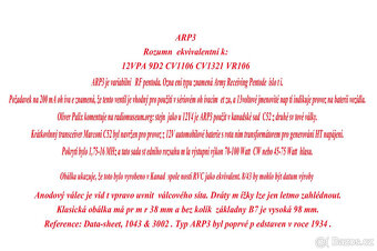 Elektronka,lampa,pentoda Marconi ARP3 nepoužité - 2