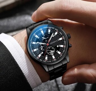 Nové hodinky + dárek kožený náramek č. 121 - 2