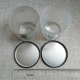 Sada dvou skleniček z matného skla - 2