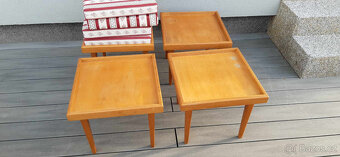 Retro stolek + 4ks taburetky - 2