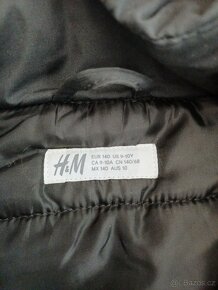 Zimní bunda H&M velikost 140, výborný stav - 2