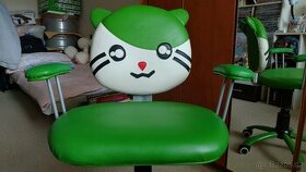 Dětská otočná židlička Hello Kitty, opěrky rukou, top stav - 2