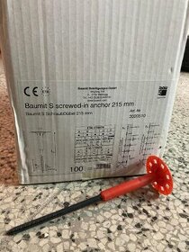 8Kč Fasádní hmoždinka hmoždina kotva BAUMIT 215mm KOVOVÝ TRN - 2