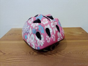 DĚTSKÁ PŘILBA NA KOLO BUGGIE PINK FLOWER S 48-52CM - 2