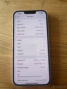 Apple iPhone 14 Plus fialový – 128 GB, jako nový - 2