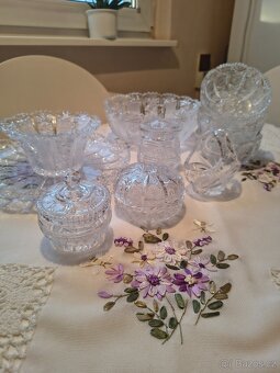 České broušené sklo - sada 10 kusů - 2