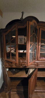 Dubová masivní knihovna - 2